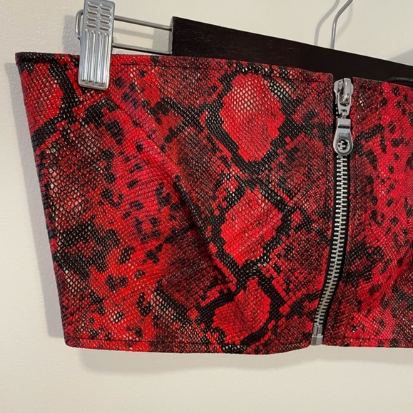 Free People The Ragged Priest Red Snake Skin Tube Top - Picture 4 of 11